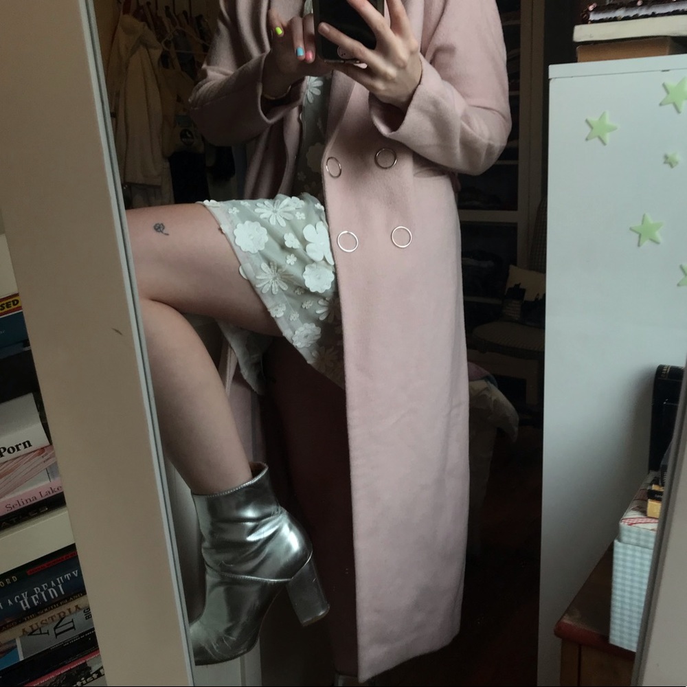 Pink Topshop overcoat 🧥👛🍧